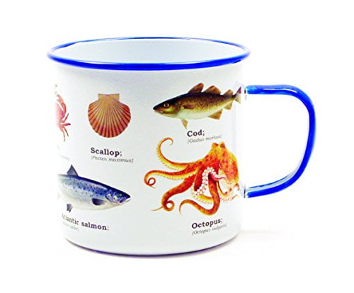 Sea Life Enamel Mug
