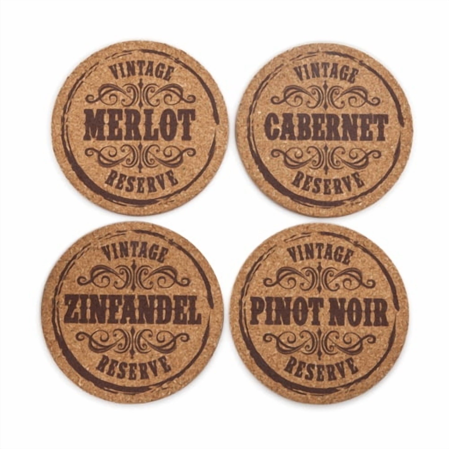 6372841 GRAPVINE COASTER SET TWINE Grapevine 4.5 in. H X 4 in. W X 4.5 in. L Cork Coaster Set (Pack of 1)