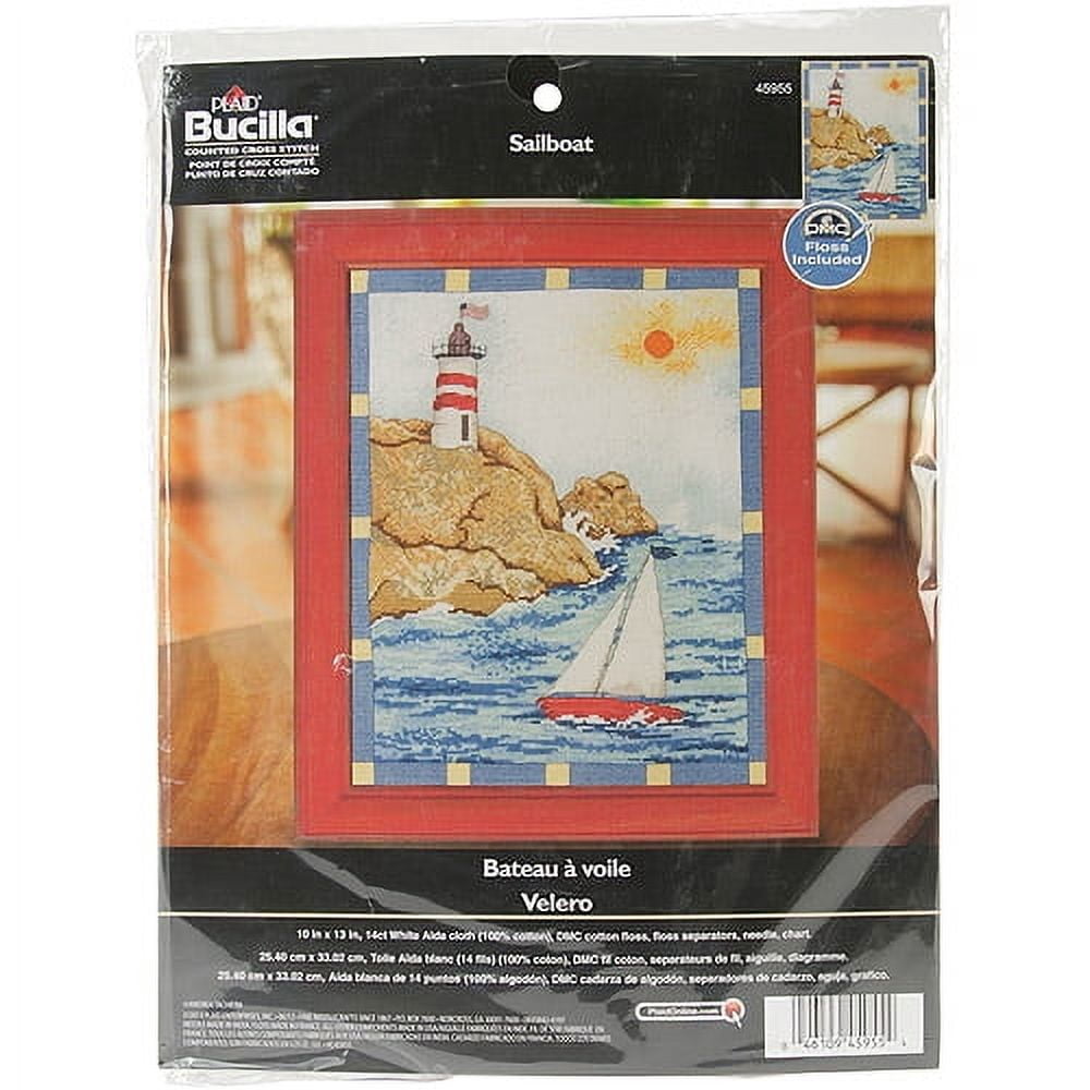 Sailboat Counted Cross Stitch Kit-10"x13
