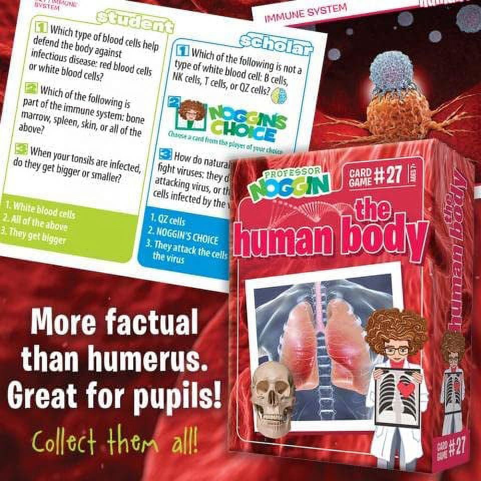 Professor Noggin: The Human Body Educational Card Game For 2 or more Players Ages 7 and up
