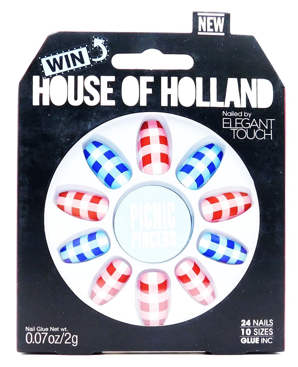 House of Holland Nailed by Elegant Touch Picnic Pincers Summer Loving: 24 nails, nail glue .07 Oz., nail file