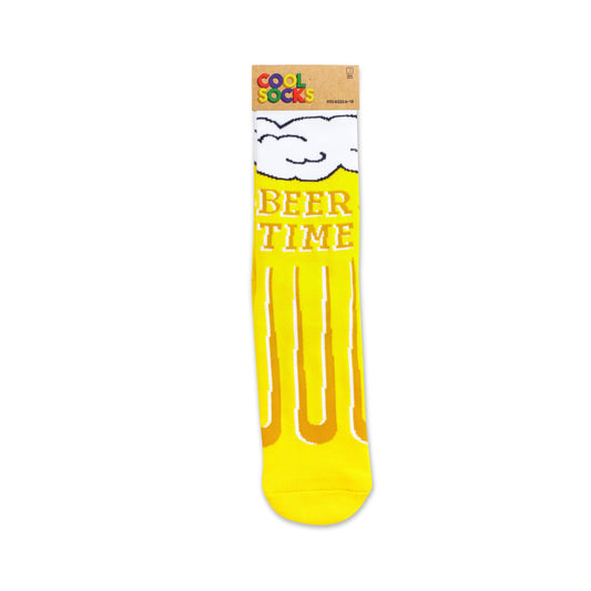 Cool Socks Novelty Crew Socks Men's Women's, Beer Time, Graphic Print, Large