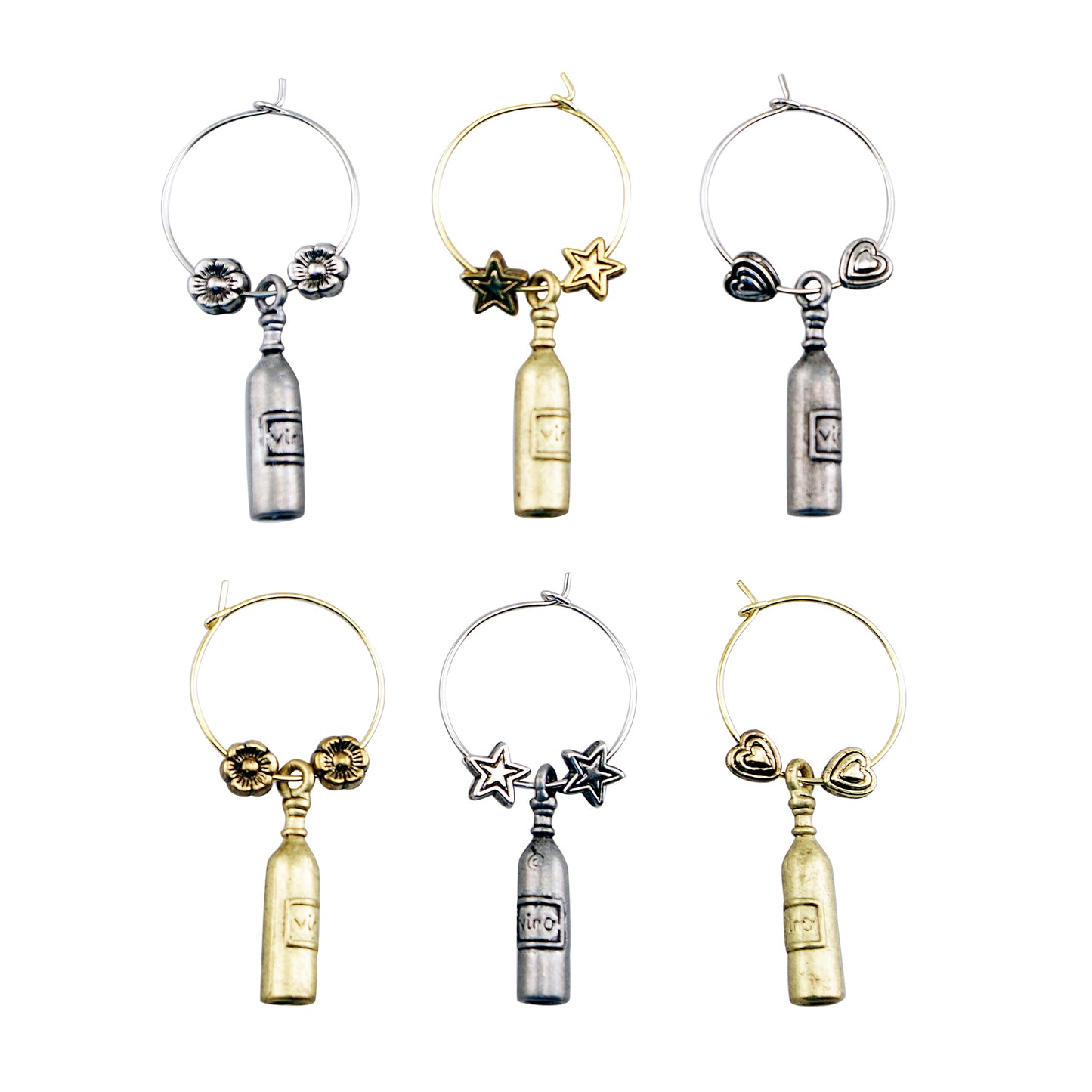 Wine Things 6-Piece Wine Cellar Wine Charms