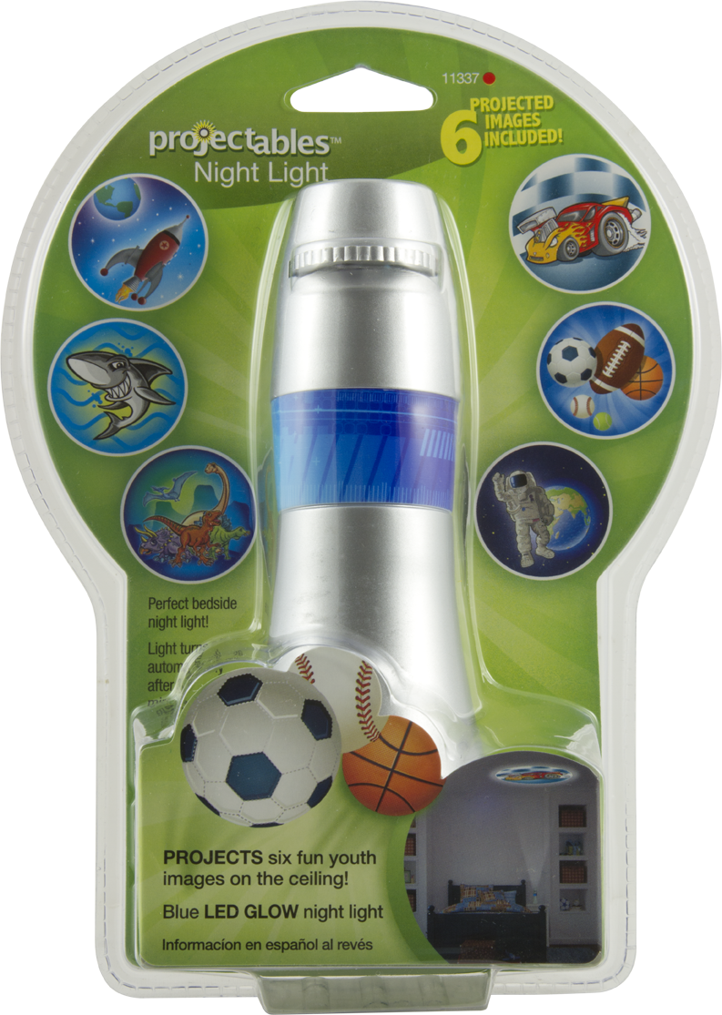 Projectables Boys Themed 6-Image LED Battery-Operated Night Light, 11337