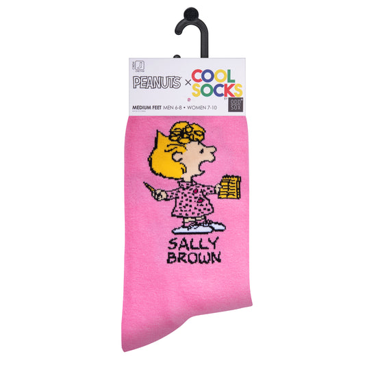 Cool Socks Sally Brown Peanuts Cartoon Retro Crew Socks, Size Medium