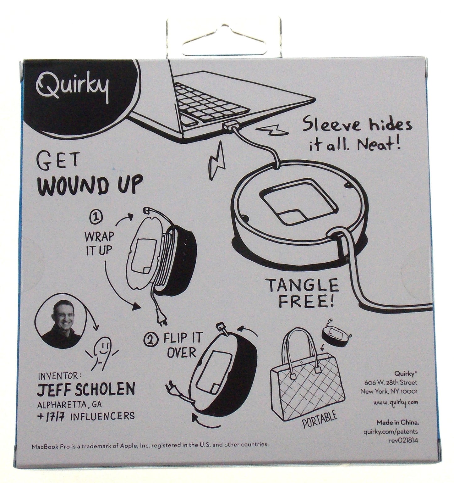 Quirky Powercurl POP Power Cord Wrap Organizer 15" & 17" MacBook Pro Laptop Teal
