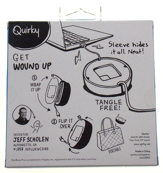 Quirky Powercurl POP Power Cord Wrap Organizer 15" & 17" MacBook Pro Laptop Teal