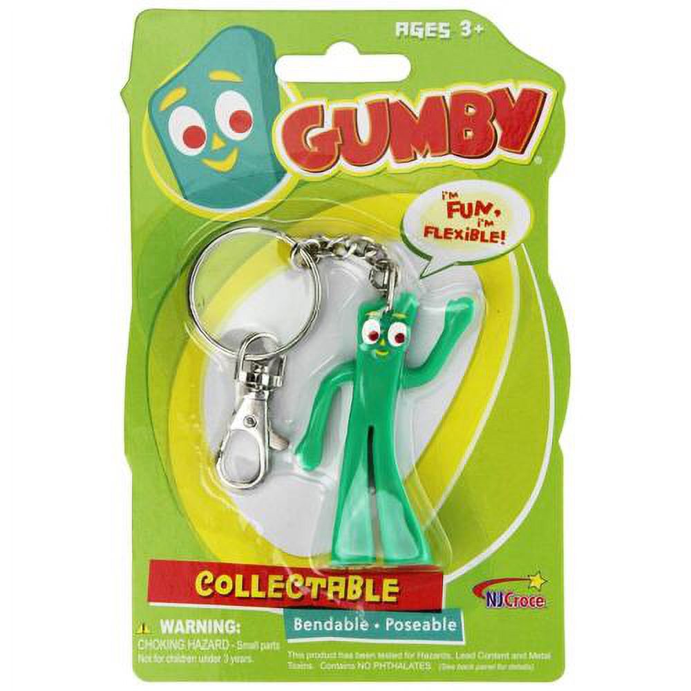 Gumby 3 Bendable Keychain