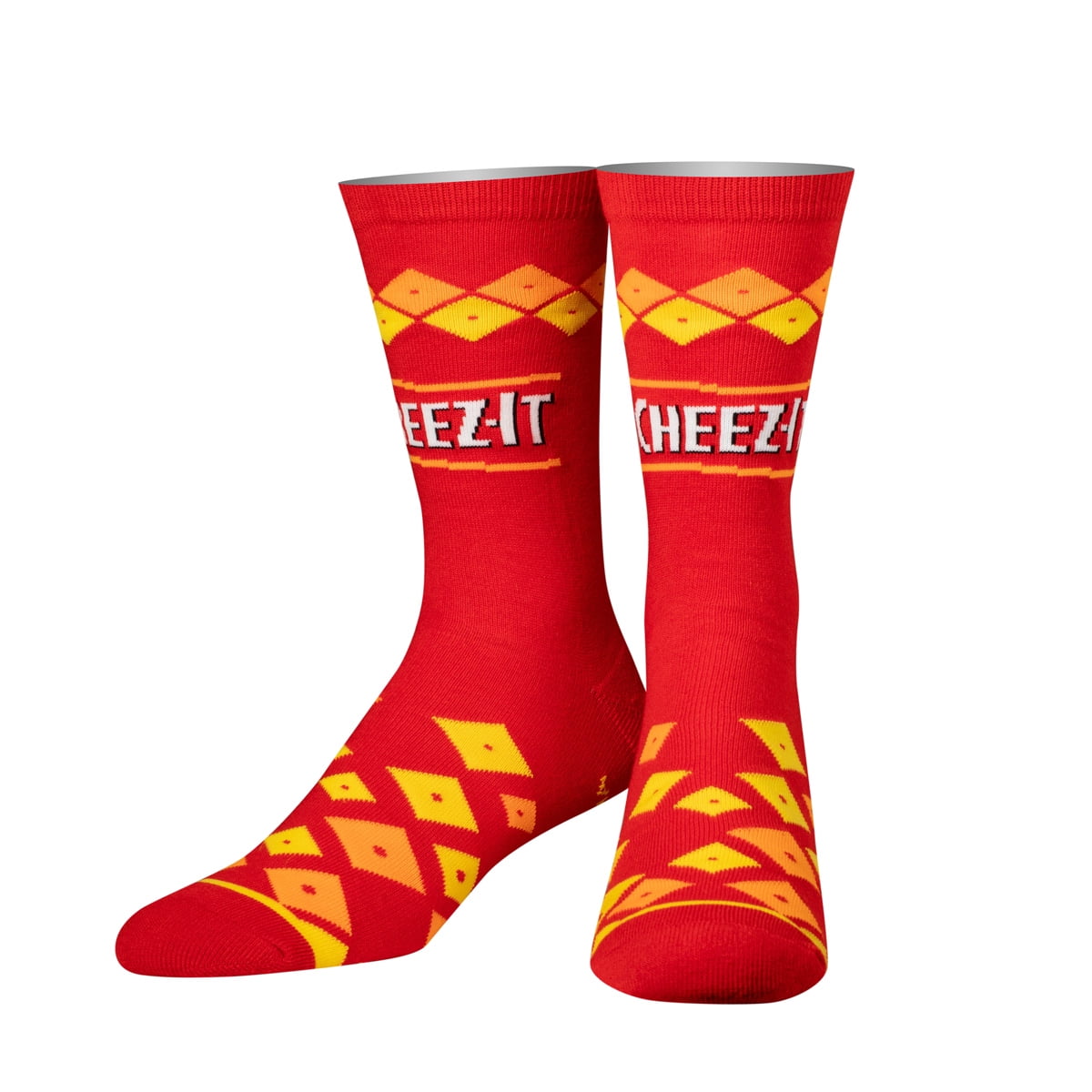Cool Socks Cheez-It Crackers Crew Socks for Men & Women Official Licensed Snack-Themed Novelty