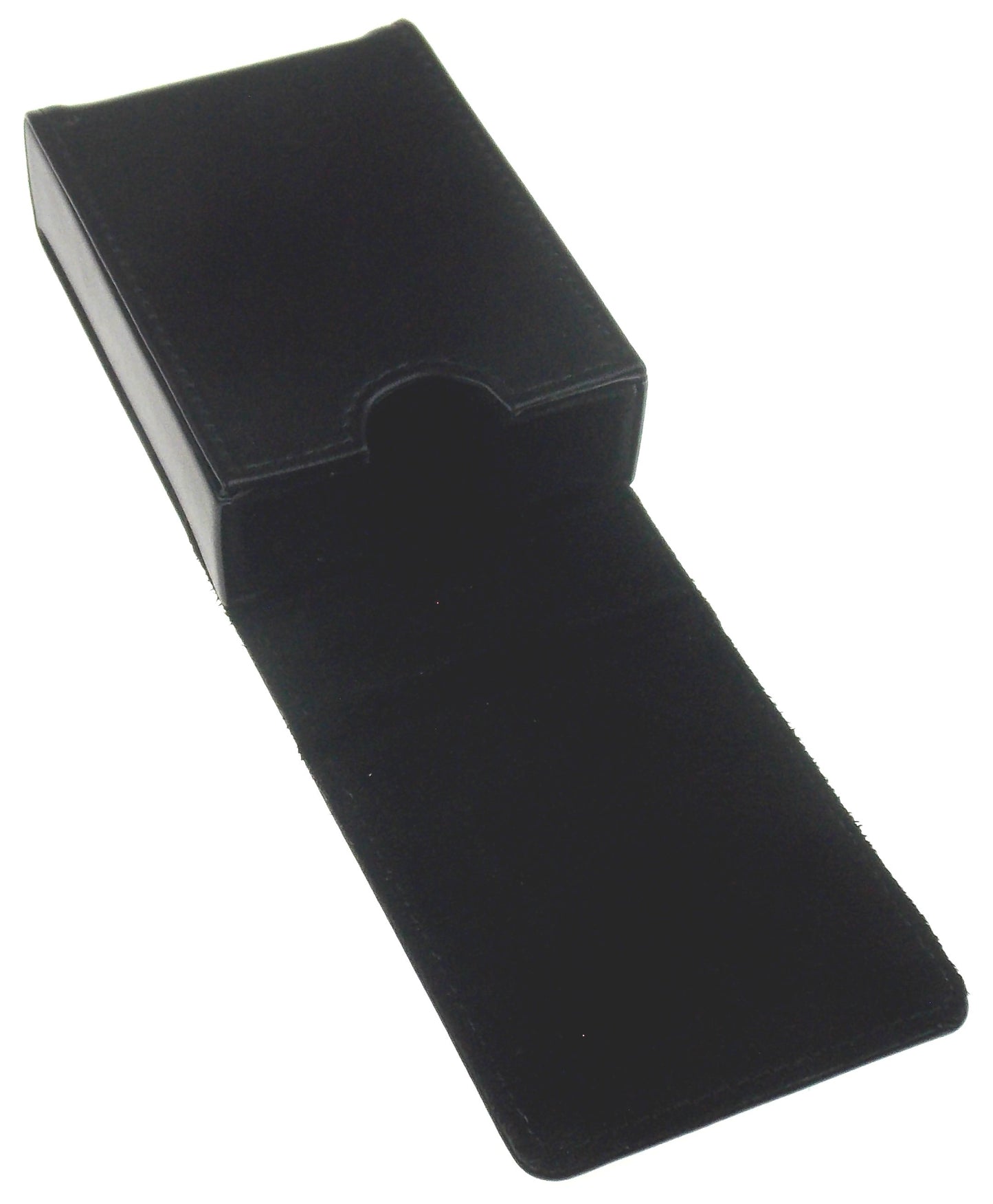 Single Deck Leather Playing Card Case/Holder - Fits Poker and Bridge size cards (Black)