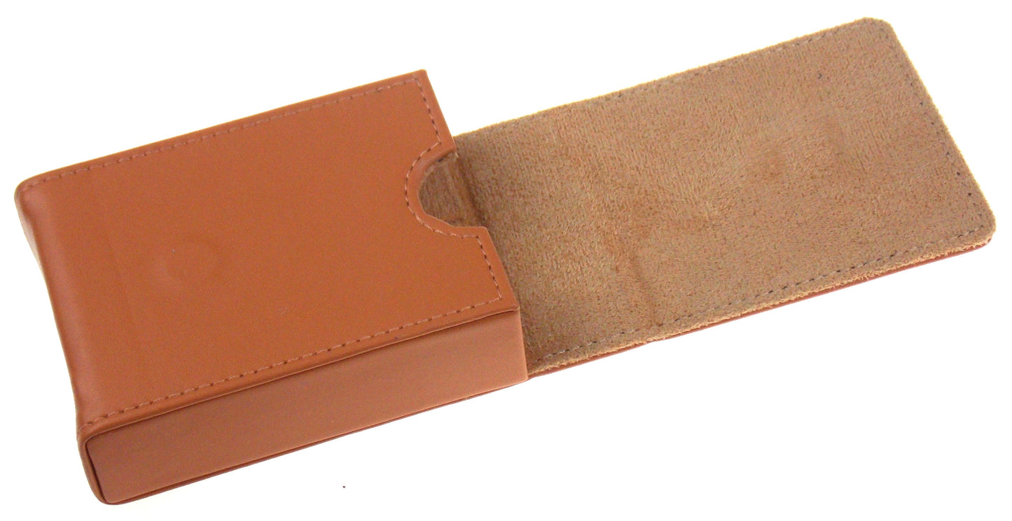 Euchre Playing Cards -2 Euchre Decks in 1 Box with Tan Leather Storage Case