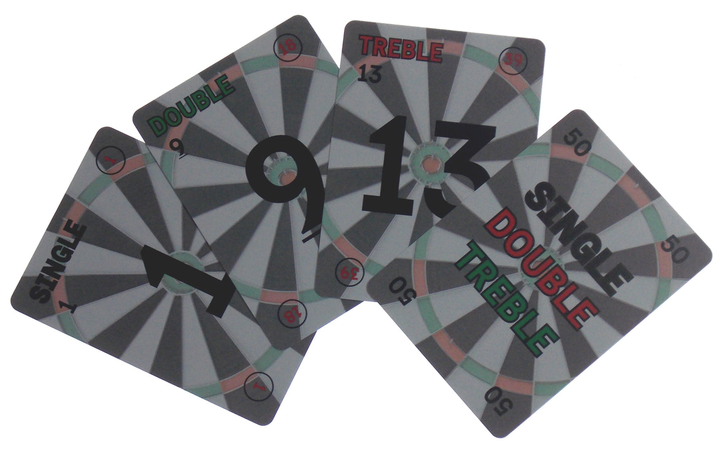 Treble 1 Cards: Strategic Dart Board Card Game with Wild Cards & Solo Mode