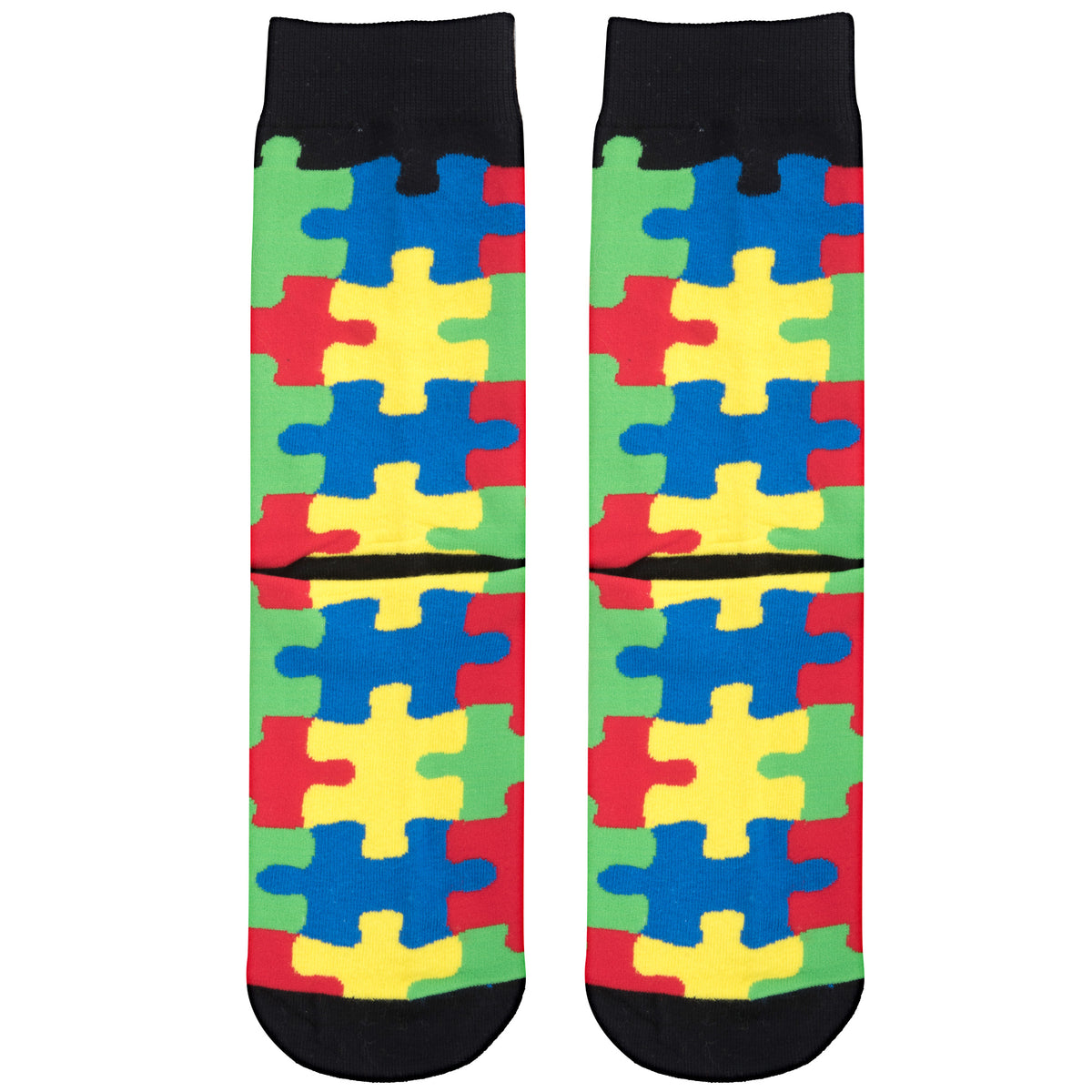Cool Socks Novelty Crew Socks Men's Women's, Puzzled, Graphic Print, Large