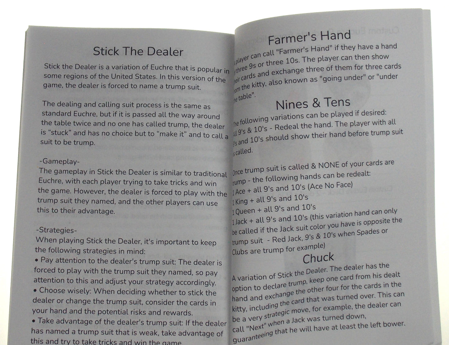 Euchre Score Book: Includes scoring directions & Euchre game variations you can play