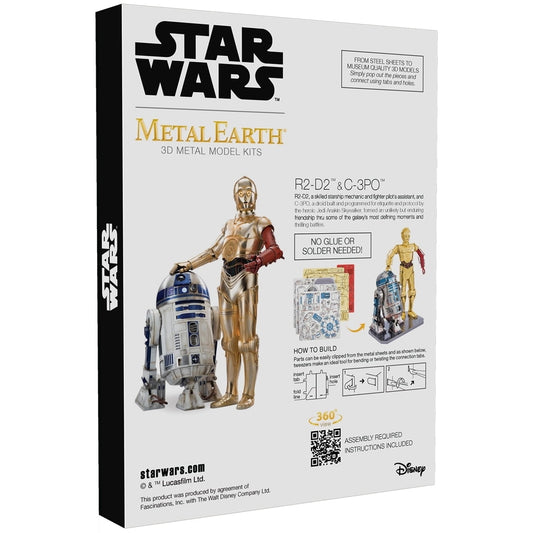 Metal Earth 3D Metal Model Kit Star Wars R2-D2 & C-3PO Box Set