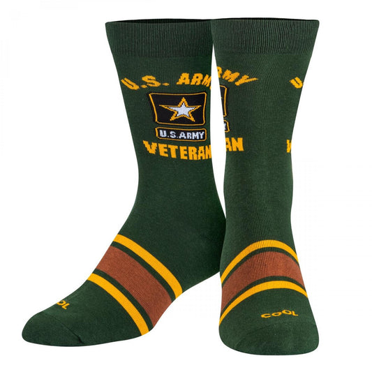 Cool Socks United States Armed Forces Army Veteran, Mens Womens Crew, Funny Graphic Print, Large