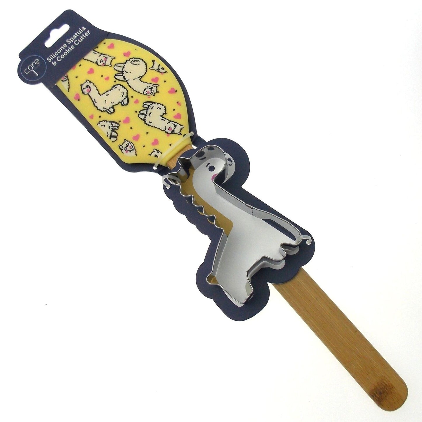 Core Silicone Llama Spatula & Cookie Cutter Set Lot 2 Yellow BPA Free Food Grade