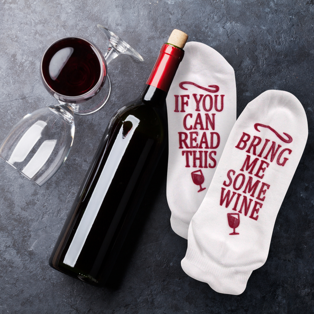 Wine Socks If You Can Read This Bring Me Some Wine Non Slip Low Cut Half Cushion