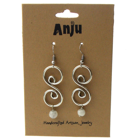 Anju Banjara Collection Earrings Antique Silver Amethyst Artisan Handcrafted