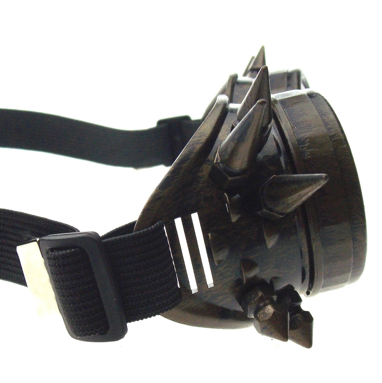 Steampunk Goggles Bronze Finish Spikes Goth Cyber Costume New Years Eve NYE Gift