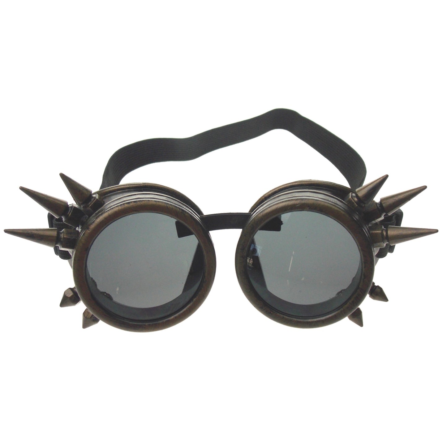 Steampunk Goggles Bronze Finish Spikes Goth Cyber Costume New Years Eve NYE Gift
