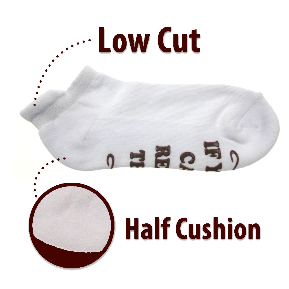 Socks If You Can Read This Bring Me Some Chocolate Non Slip Low Cut Half Cushion