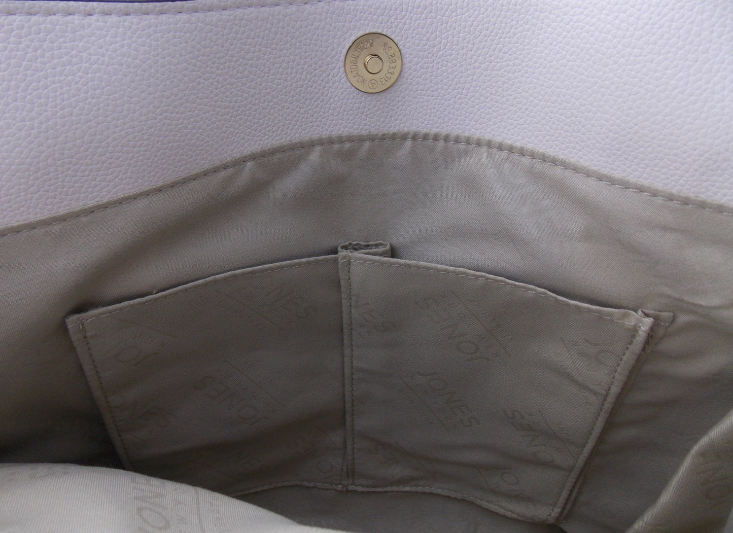 Jones New York Signature Claw Ivory Cream Purse Harper Four Poster Satchel Large