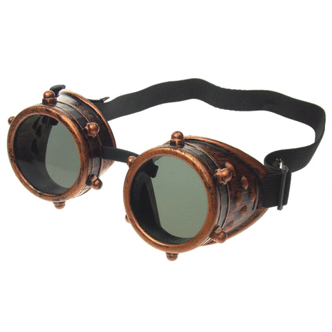 Steampunk Goggles Copper Finish Goth Cyber Costume Accessory Halloween Victorian