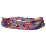 Natalie Mills Destiny Multi Color Tie Dye Headband Bling Gems Fashion Handmade