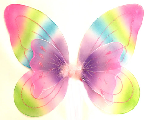 Pastel Butterfly Wings Large Halloween Costume Fun Cosplay Dress Up Dance Play