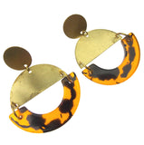 Myra Bag Tiger Eyes Dangling Earrings Handcrafted Boho Xmas Gift Animal Print