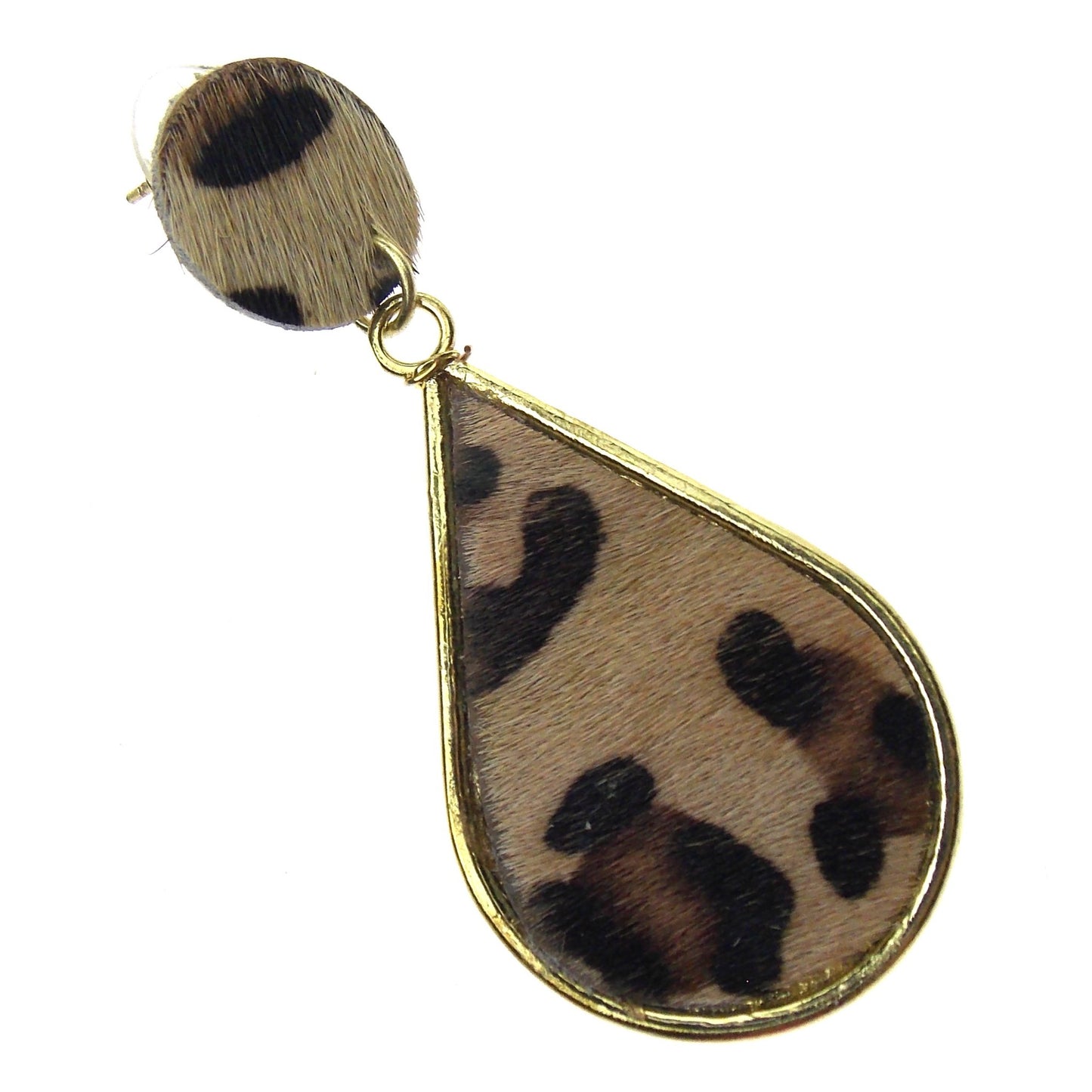 Myra Bag Animal Print Dangle Earrings Genuine Leather Handcrafted Boho Gift