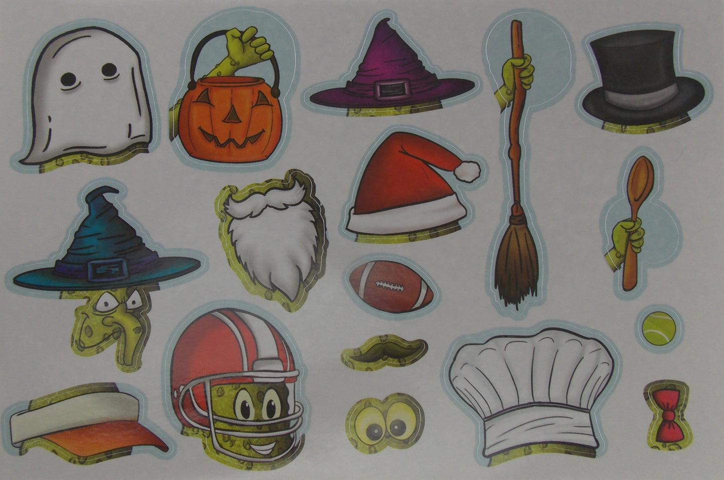 Dress Up Pickle 36 Reusable Cling Stickers Easy Fold Up Stand Christmas Kid Gift