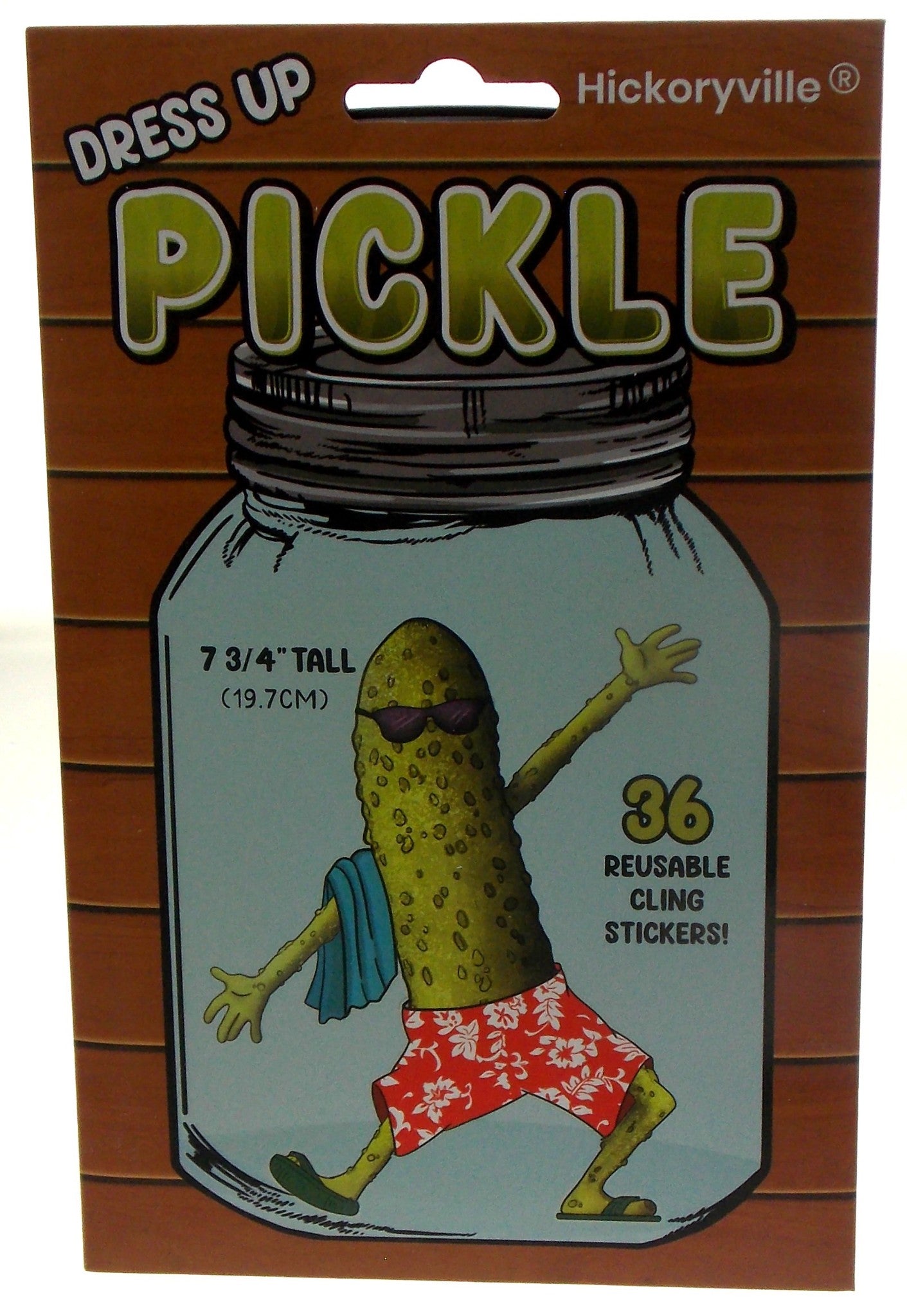 Dress Up Pickle 36 Reusable Cling Stickers Easy Fold Up Stand Christmas Kid Gift