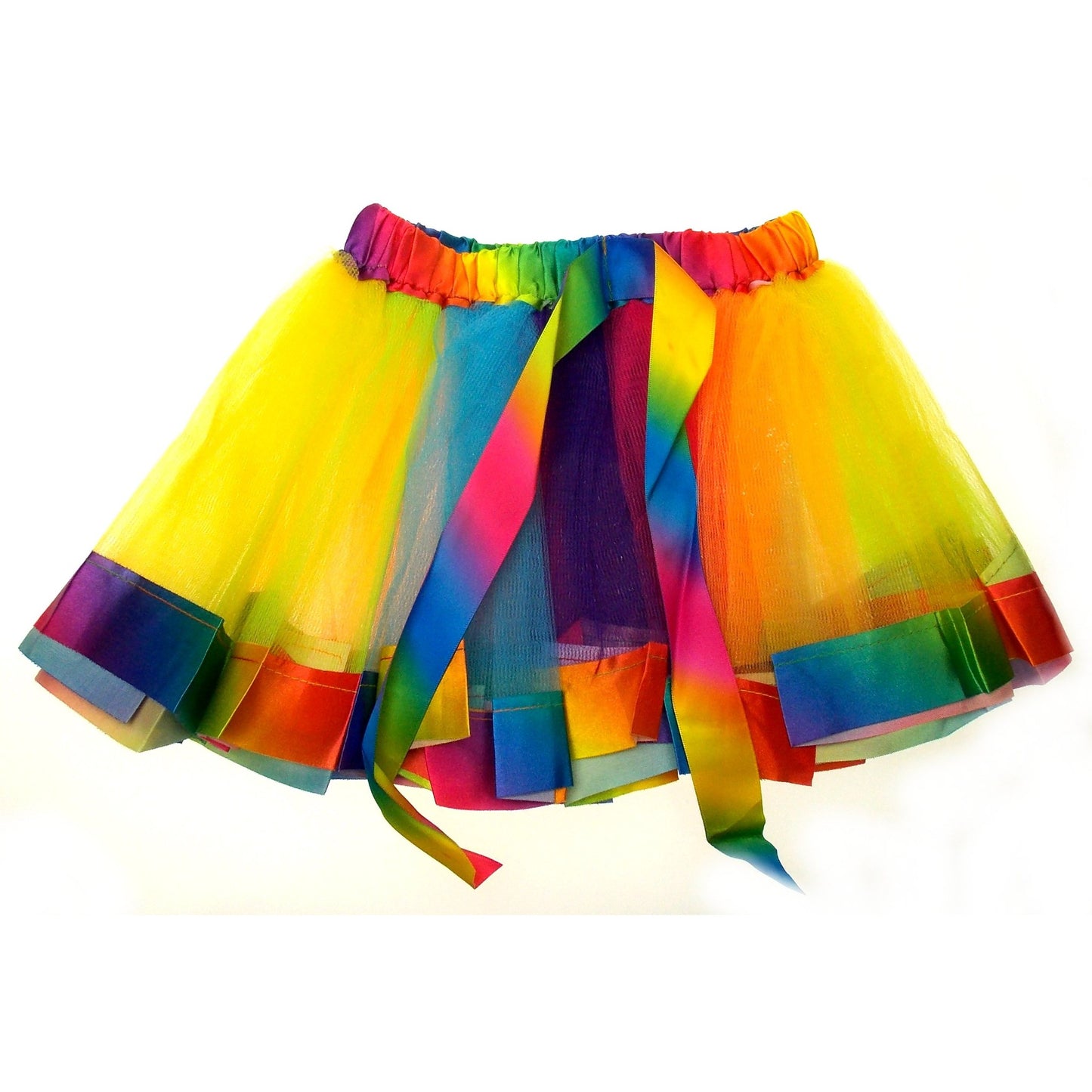 Rainbow Tutu Skirt Mesh Infant Toddler Girls Dress Up Costume Dance Ballet Tulle