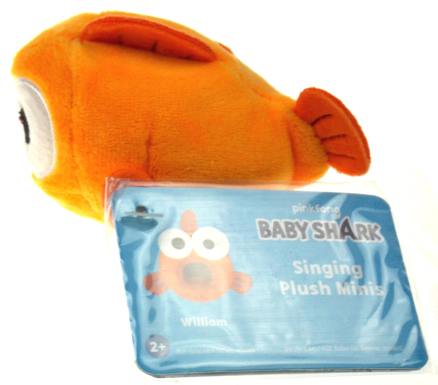 Pink Fong Mini Baby Shark William Plush No Sound Orange Yellow Gift Stuffed Toy