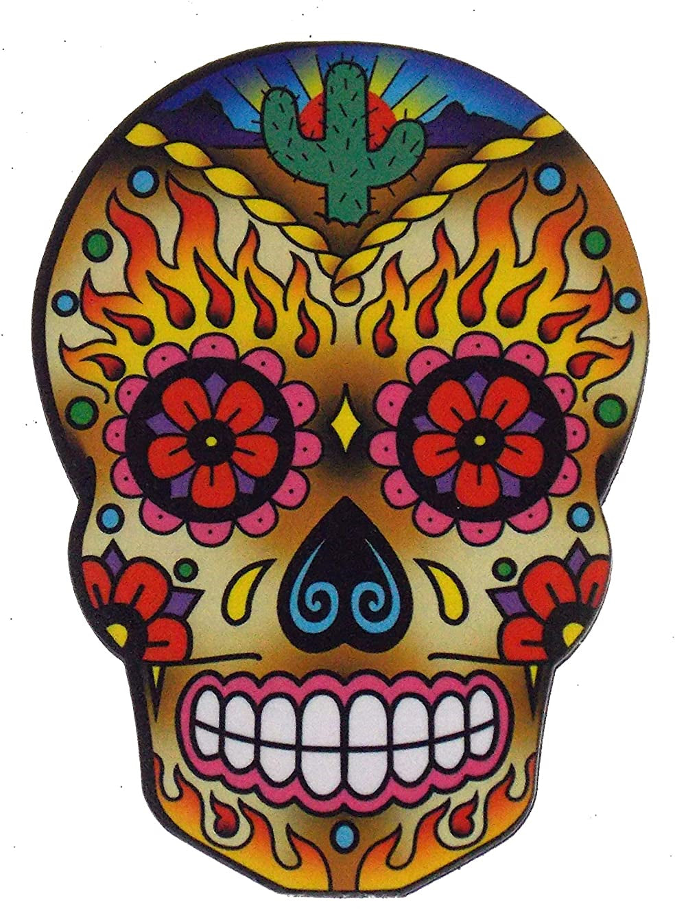 Sugar Skull Western 3.5" Funky Chunky Magnet