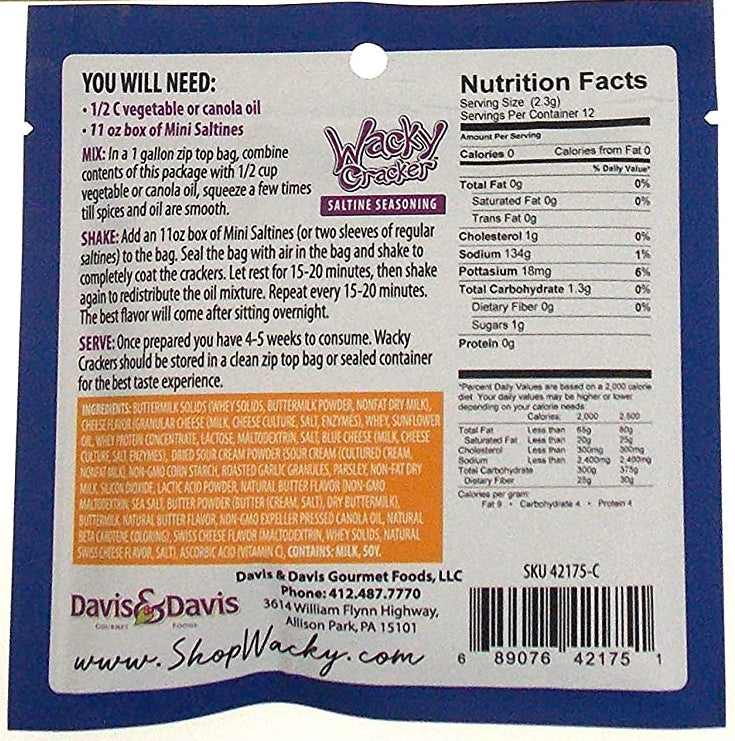 Cheddar Ranch Wacky Cracker Seasoning
