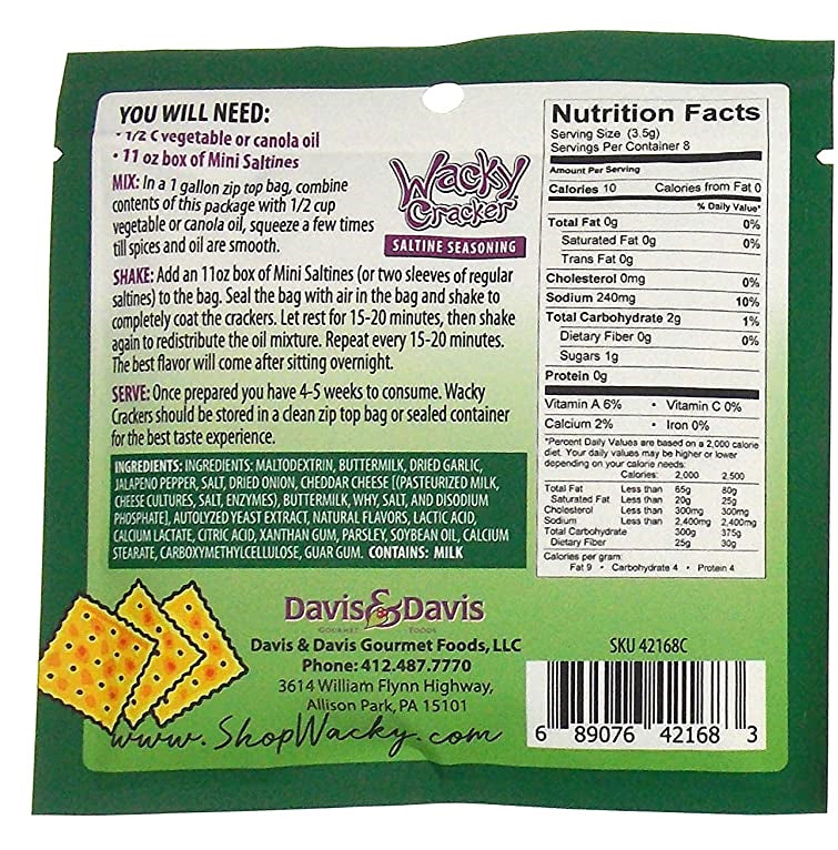 Jalapeno Popper Wacky Cracker Seasoning