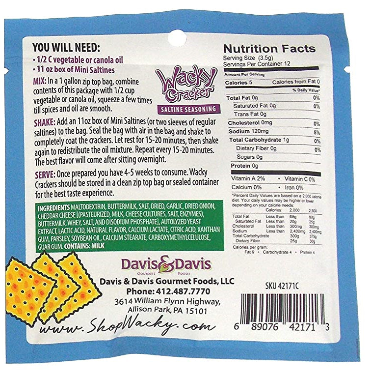 Sour Cream & Onion Wacky Cracker Seasoning