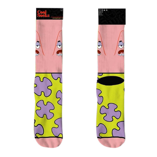Cool Socks Patrick Fun Print Novelty Crew Socks for Men & Women