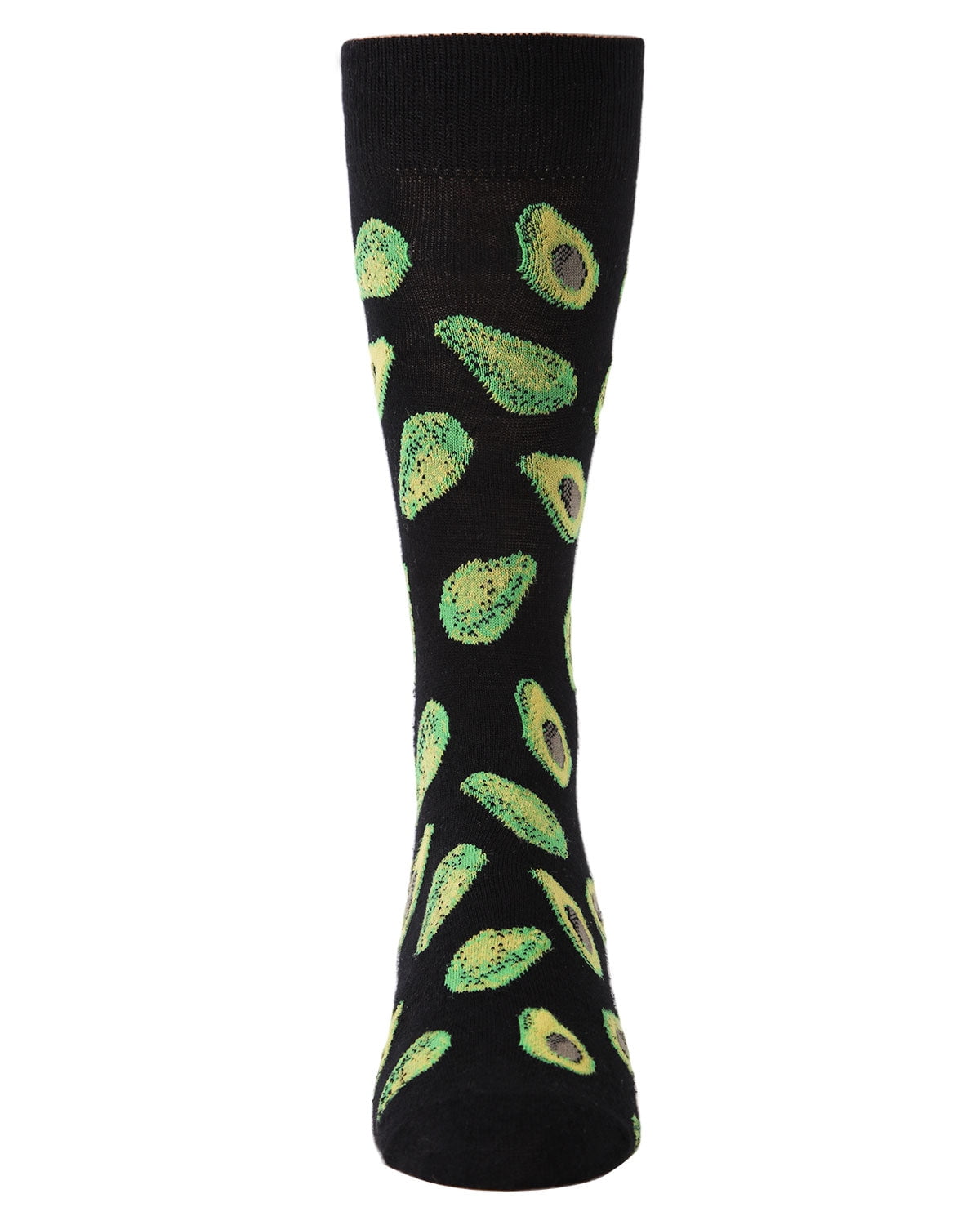 MeMoi Men's Avocado Bamboo Blend Funny Novelty Crew Sock - Mens - Male, 10-13, Black