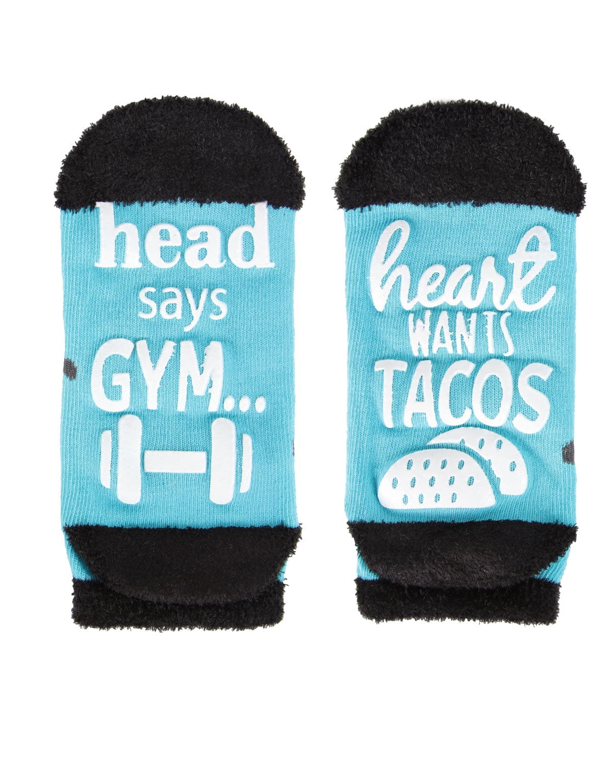 MeMoi Head Says Gym Heart Wants Tacos Non-Skid Low-Cut Socks - Womens - Female