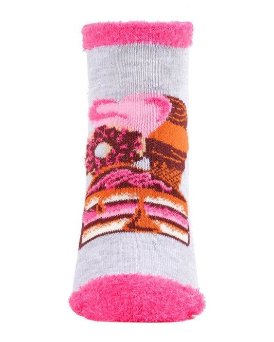 MeMoi Life Happens Chocolate Helps Low-Cut Non-Skid Socks - Womens - Female