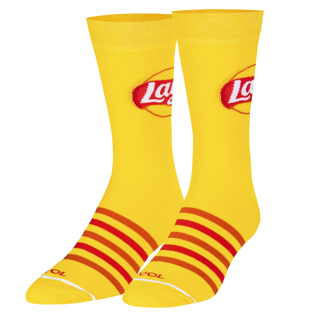 Cool Socks Lays Stripes Snack Foodie Crew Socks, Size Medium