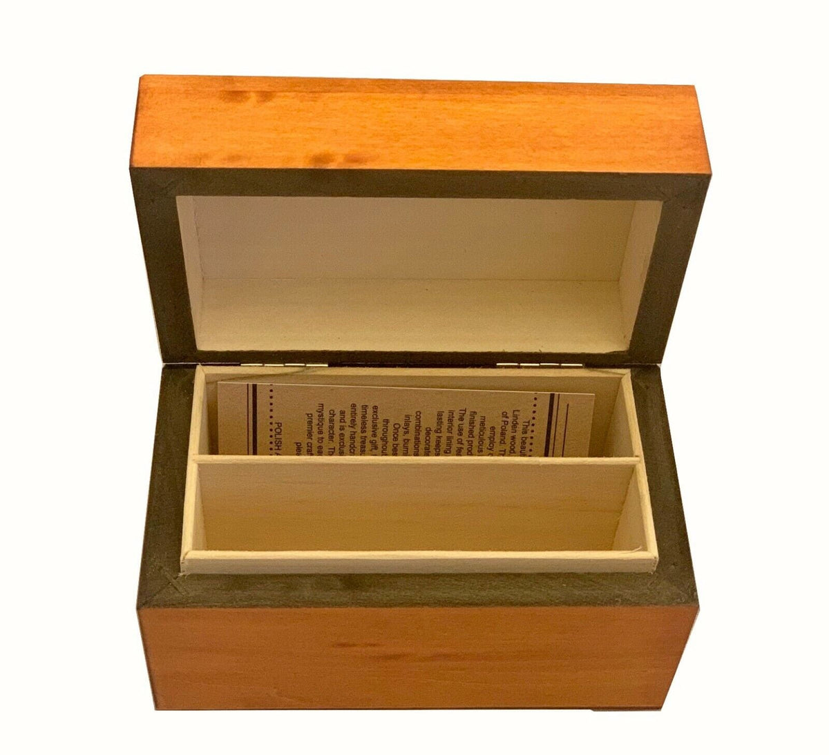 KING Playing Card Box Handmade Wood King of Hearts Playing Cards Box Storage Holder Made in Poland