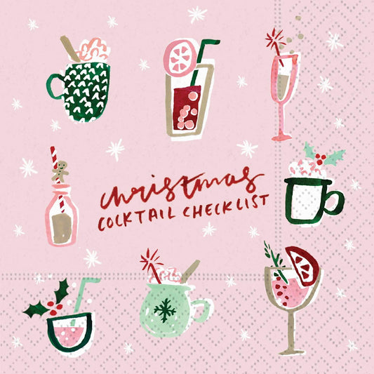 Design Design 624-10188 Christmas Cocktail Napkins, 9-inch Square (Christmas Cocktail Checklist)