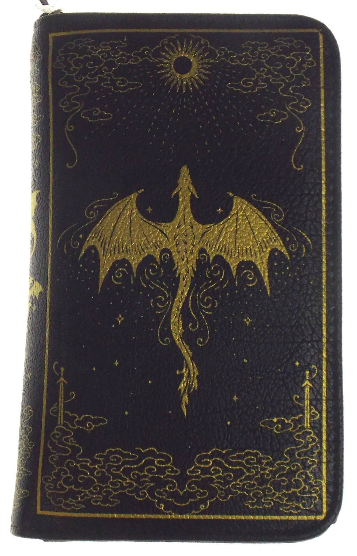Romantasy Dragon Book Wallet Snap Zipper RFID Blocking Wristlet Gift Purse