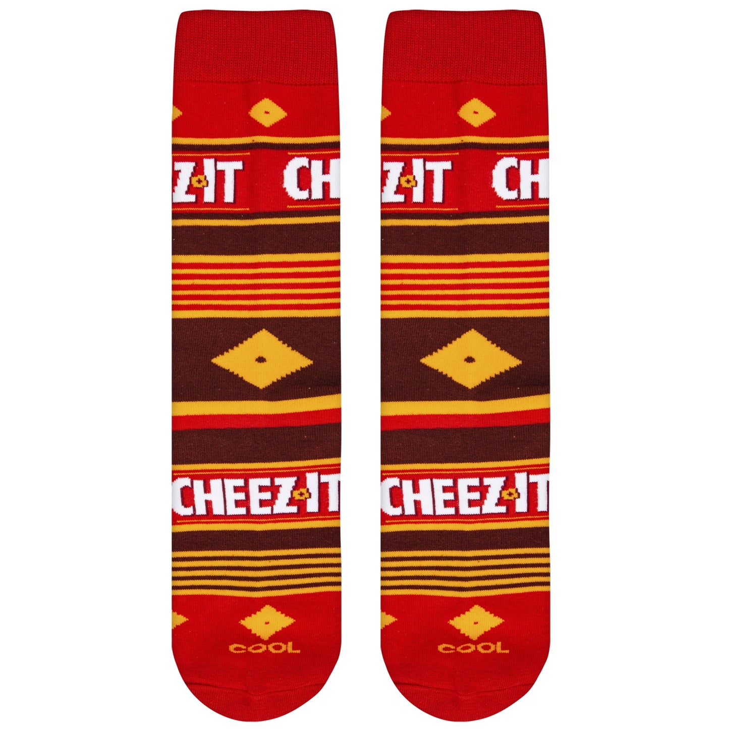 Cool Socks Cheez It Cracker Snack Foodie Crew Socks, Size Medium