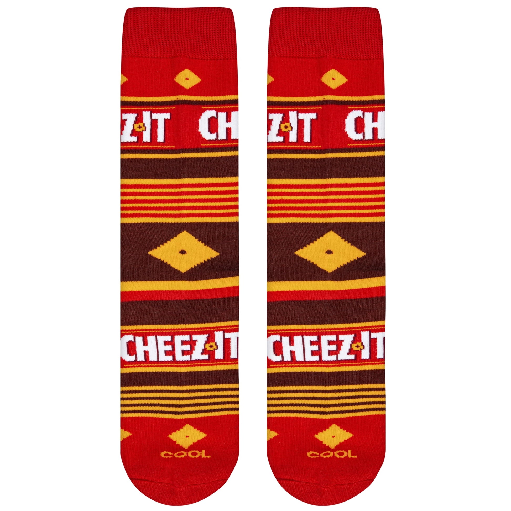 Cool Socks Cheez It Cracker Snack Foodie Crew Socks, Size Medium